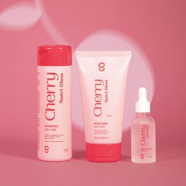 Kit Brilho de Salão Cherry Nutri Gloss Glam Beauty