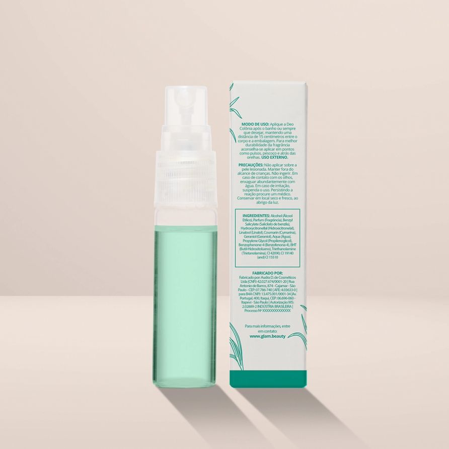 Deo Colônia Green Calm Glam Beauty 15ml 4