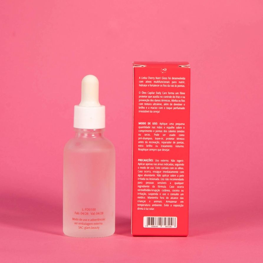 Óleo Capilar Cherry Nutri Gloss Glam Beauty 30ml 5