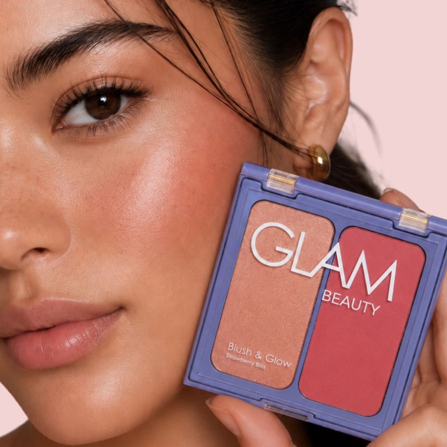 Duo Blush & Glow Glam Beauty Strawberry Bliss 14g 3