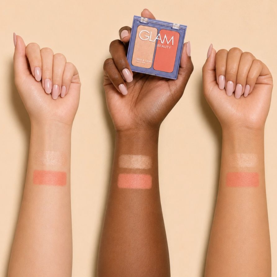Duo Blush & Glow Glam Beauty Golden Peach 14g 4
