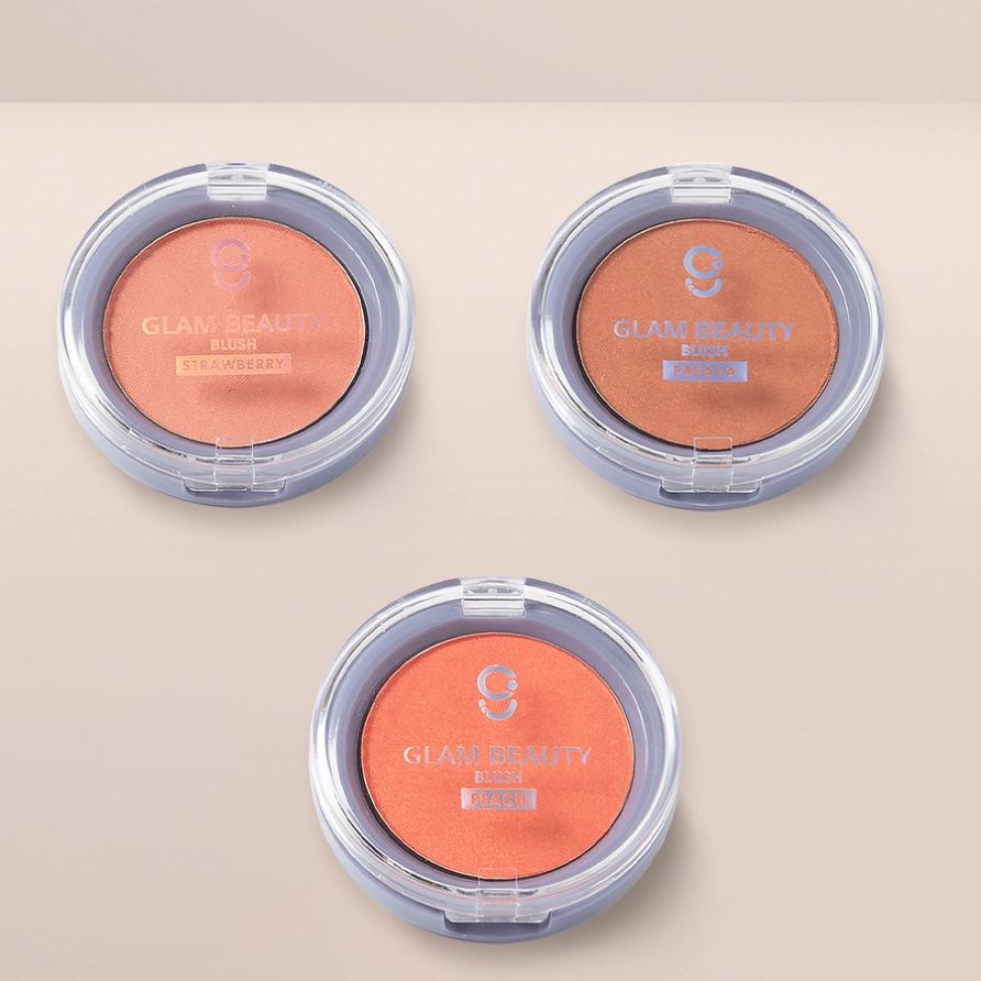 Blush em Pó Compacto Glam Beauty 5g 2