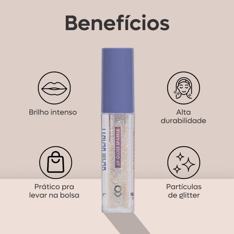 Lip Gloss Glam Beauty Sparkle 4ml 8