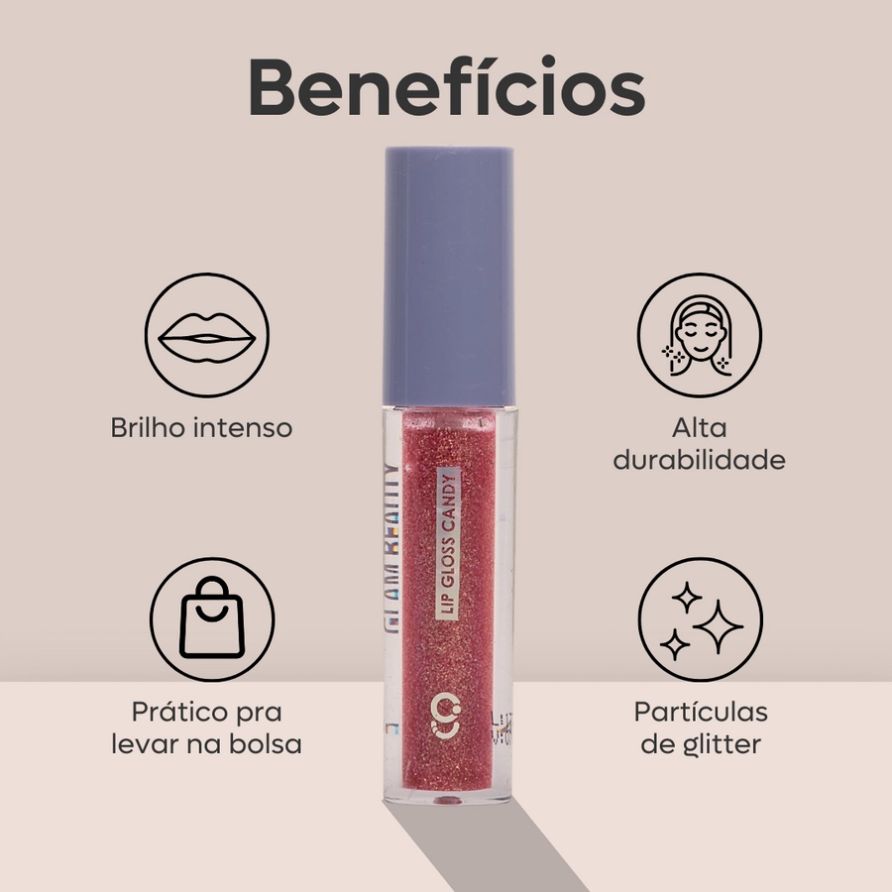 Lip Gloss Glam Beauty Candy 4ml 8