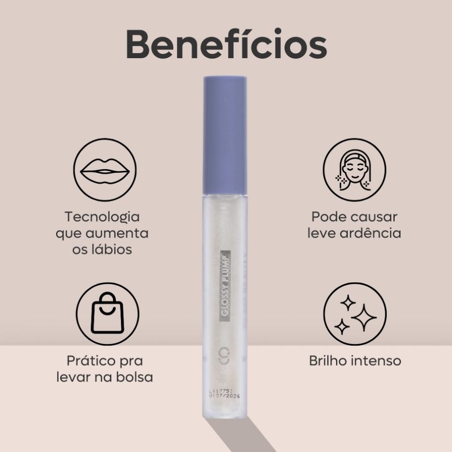 Aumenta Lábios Glam Beauty Glossy Plump 5ml 9
