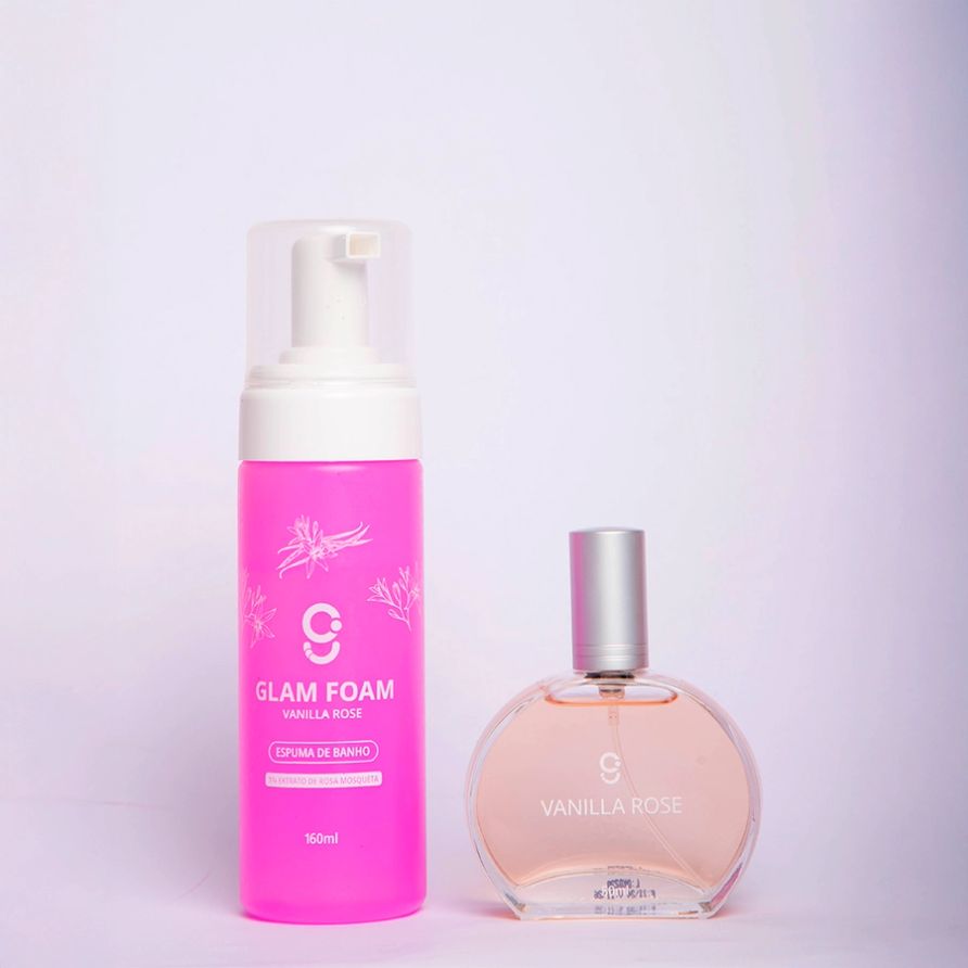 Kit Foam + Deo Colônia Vanilla Rose Glam Beauty 50ml 2