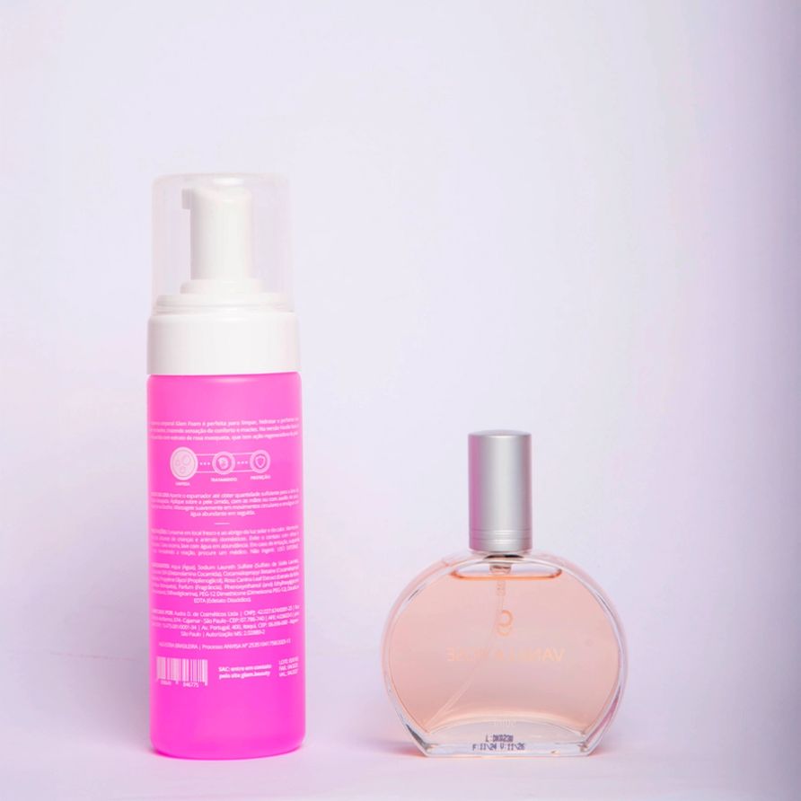 Kit Foam + Deo Colônia Vanilla Rose Glam Beauty 50ml 3