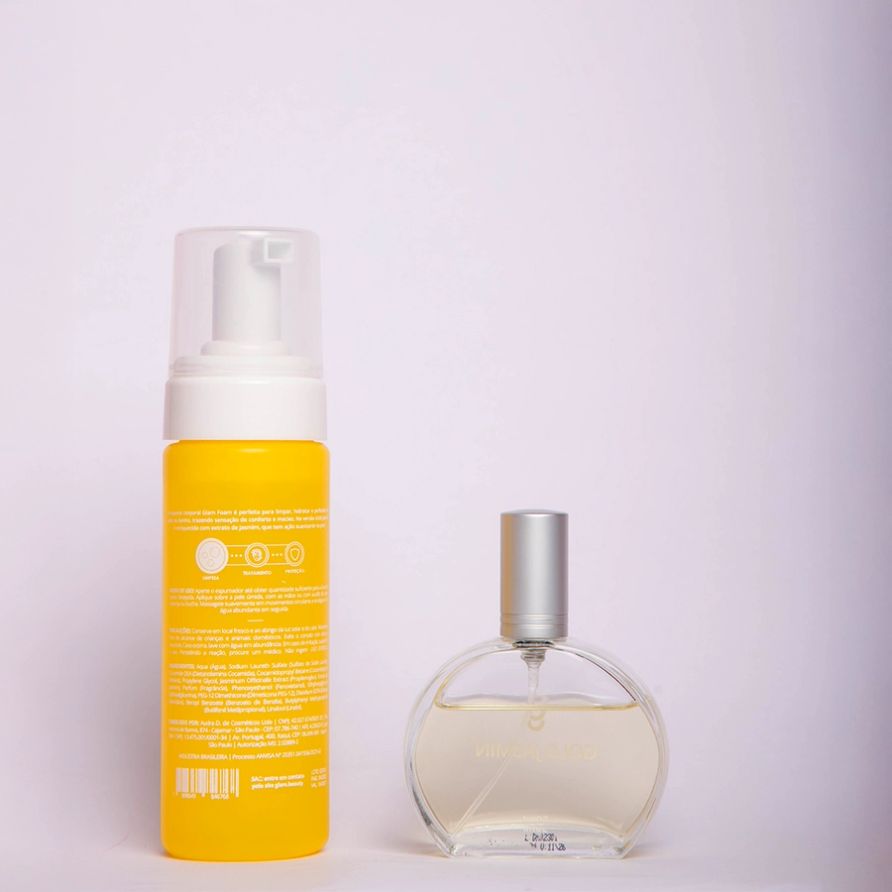 Kit Foam + Deo Colônia Gold Jasmin Glam Beauty 50ml 3