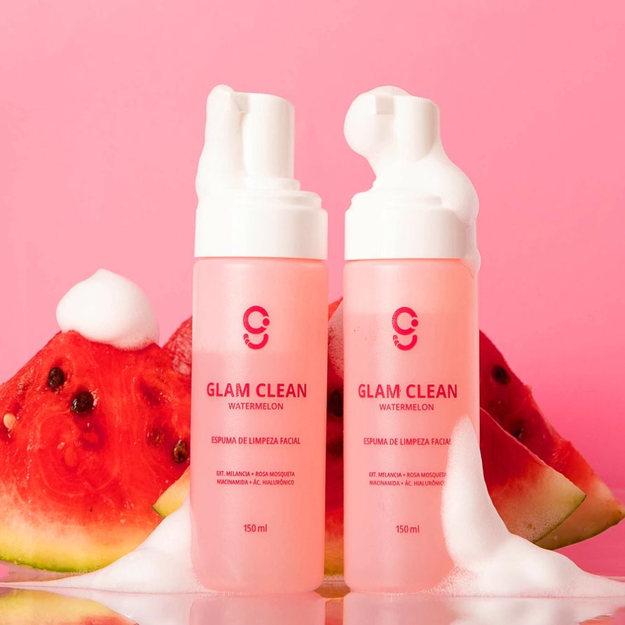 Dupla de Espumas Glam Clean Watermelon Glam Beauty 3