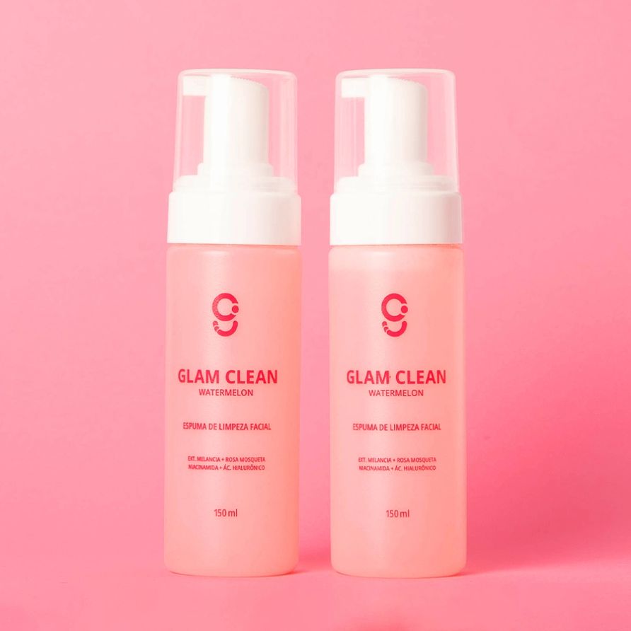 Dupla de Espumas Glam Clean Watermelon Glam Beauty 4