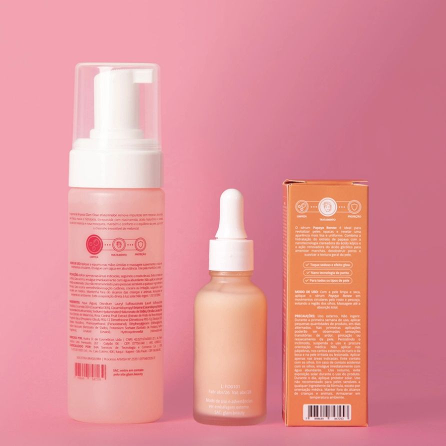 Dupla Glam Clean + Papaya Renew Glam Beauty 3