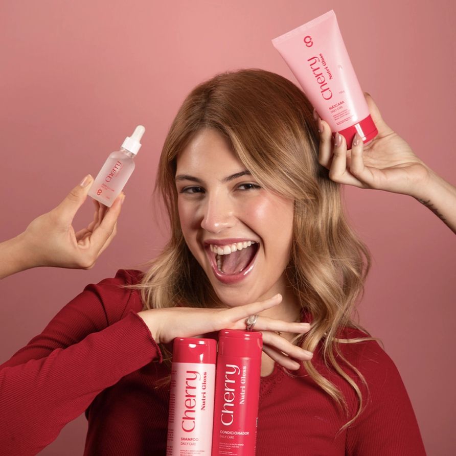 Kit Ritual Capilar Cherry Nutri Gloss Glam Beauty 5