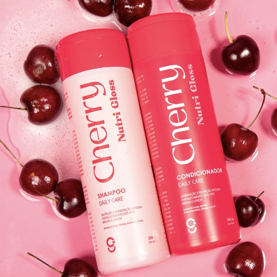 Kit Fios Soltinhos Cherry Nutri Gloss Glam Beauty 2