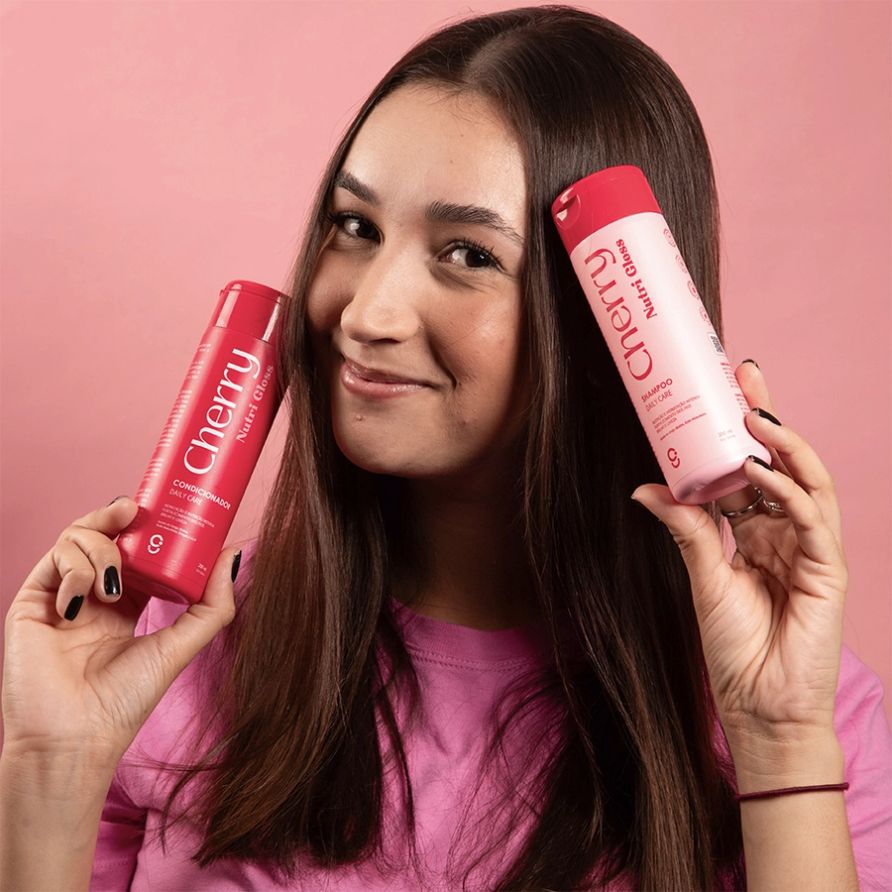 Kit Fios Soltinhos Cherry Nutri Gloss Glam Beauty 3