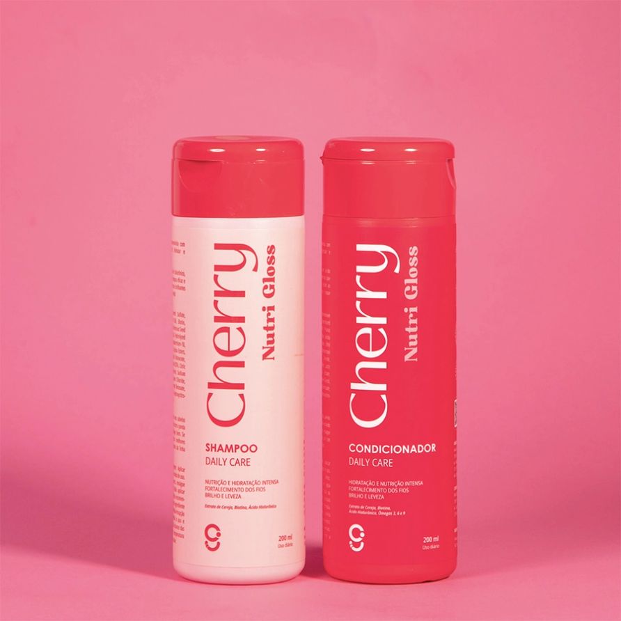 Kit Fios Soltinhos Cherry Nutri Gloss Glam Beauty 6