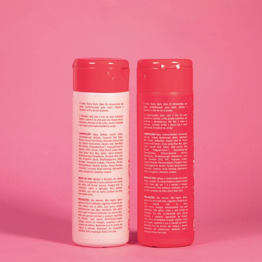 Kit Fios Soltinhos Cherry Nutri Gloss Glam Beauty 7