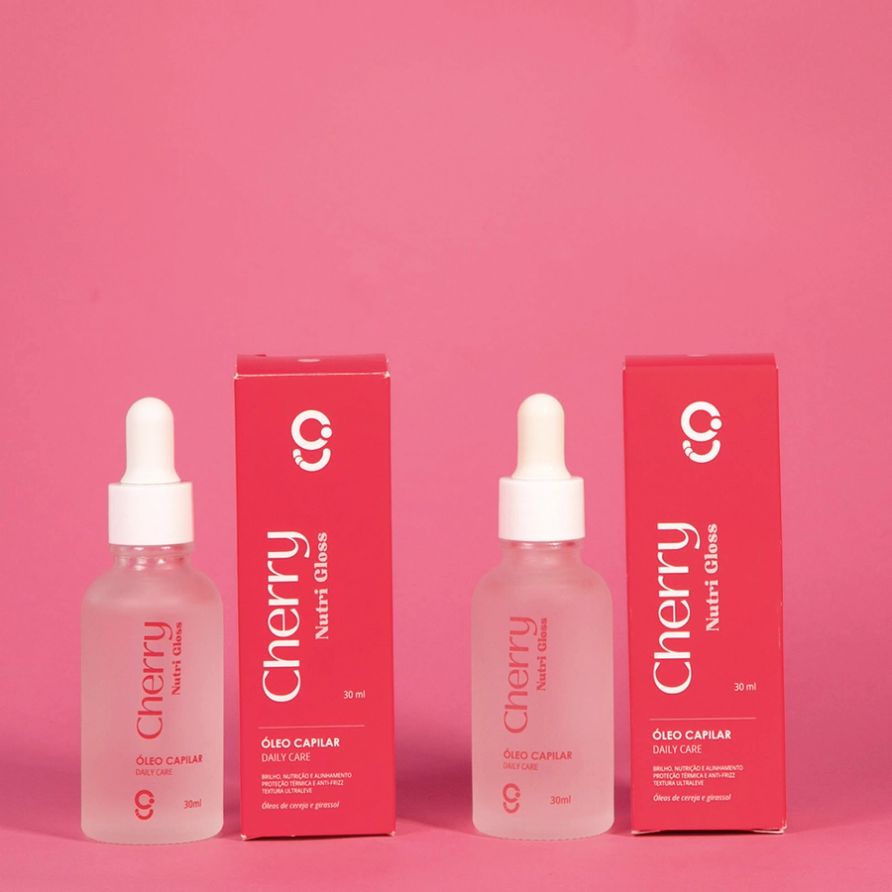 Dupla Óleo Capilar Cherry Nutri Gloss Glam Beauty 5
