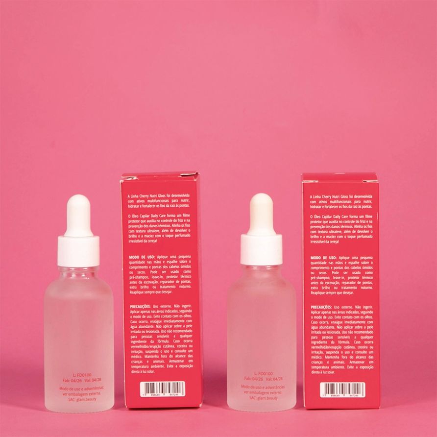 Dupla Óleo Capilar Cherry Nutri Gloss Glam Beauty 6