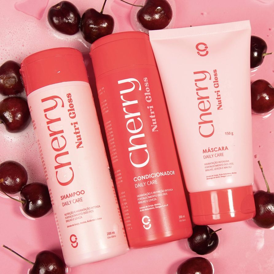 Kit Cereja do Banho Cherry Nutri Gloss Glam Beauty 2