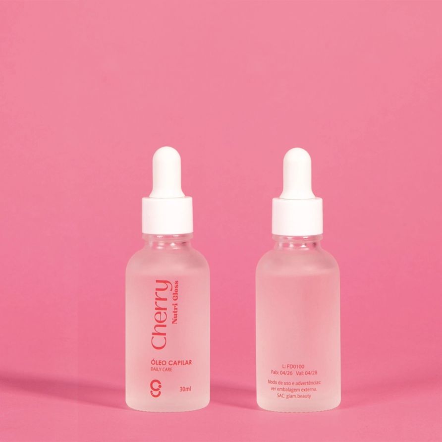 Kit Brilho de Salão Cherry Nutri Gloss Glam Beauty 5