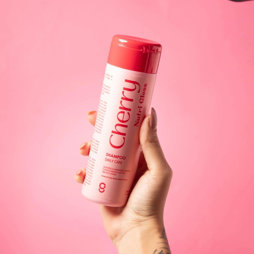 Trio Shampoo Cherry Nutri Gloss Glam Beauty 3