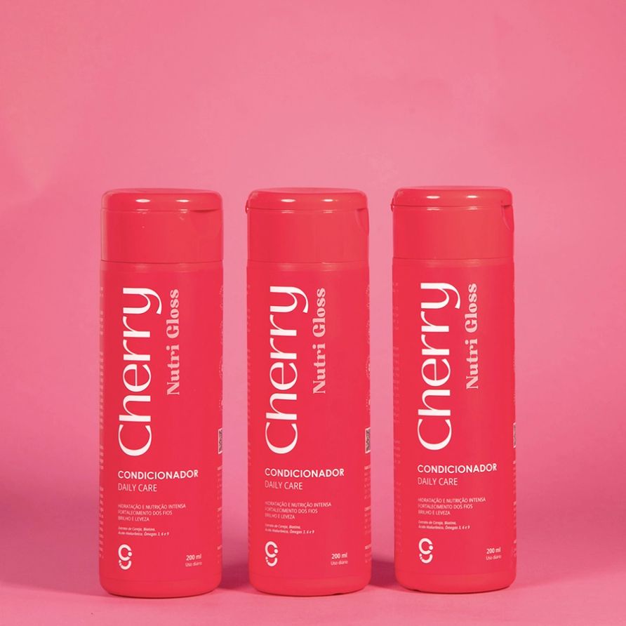 Trio Condicionador Cherry Nutri Gloss Glam Beauty 7