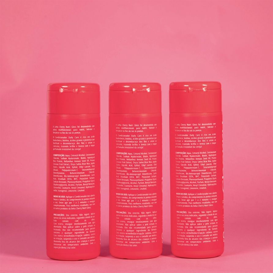 Trio Condicionador Cherry Nutri Gloss Glam Beauty 8