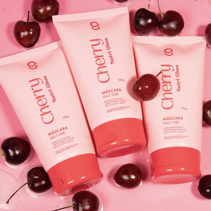 Trio Máscara Capilar Cherry Nutri Gloss Glam Beauty 2