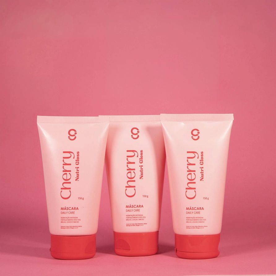 Trio Máscara Capilar Cherry Nutri Gloss Glam Beauty 7