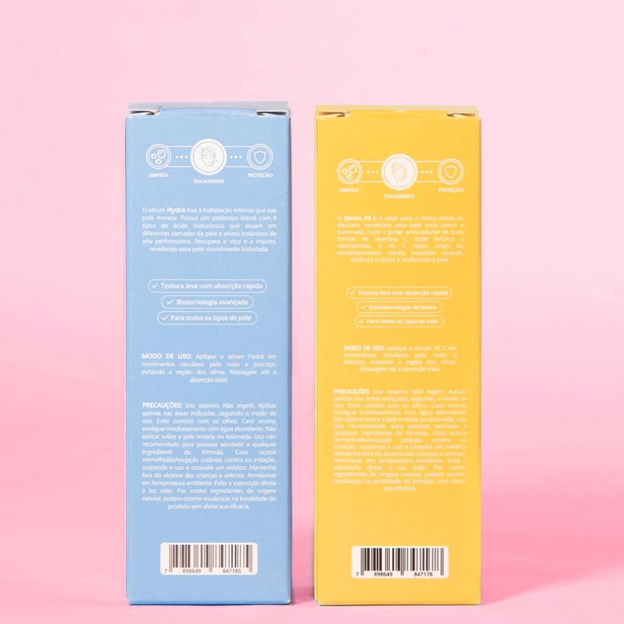 Dupla Sérum Hydra + Vit C Glam Beauty 6