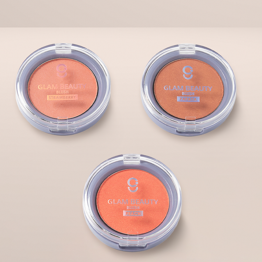 Blush em Pó Compacto Glam Beauty 5g 3